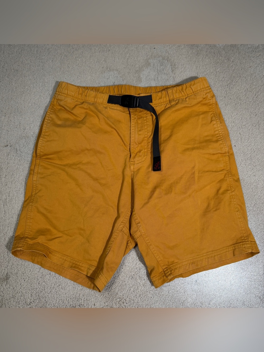 Gramicci NN-Short 9” Inch Mens Small Orange Stretch Climbing Outdoor Belted Gorp